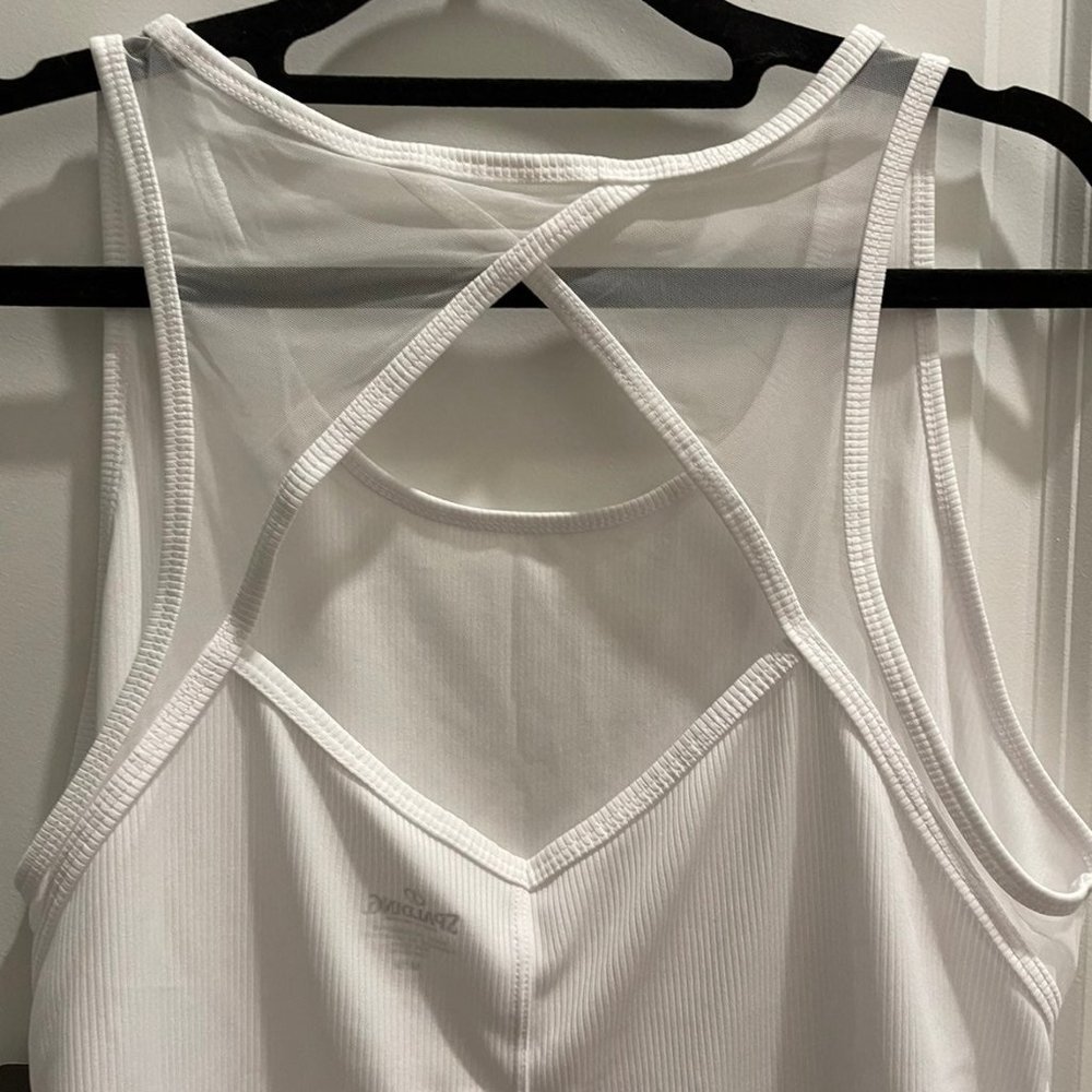 NWT Spalding Rib Tank Top Wht M - Picture 6 of 6